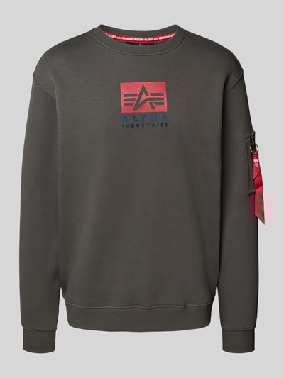 Alpha Industries Sweatshirt met ritszak op de mouw Antraciet - 2