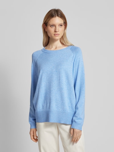 MSCH Copenhagen Gebreide pullover met ronde hals, model 'Sardia' Lichtblauw gemêleerd - 4