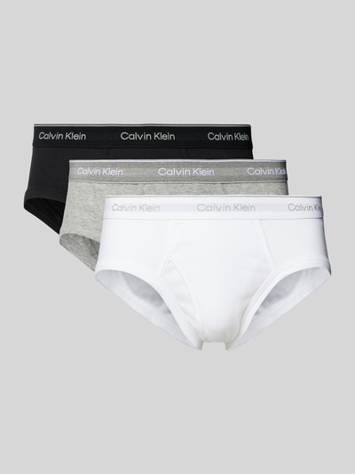 Calvin Klein Underwear Slip met label in band in set van 3 stuks Lichtgrijs - 1