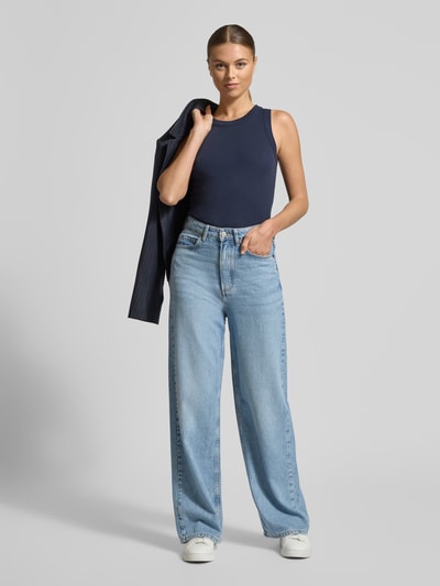 Drykorn Top met ronde hals, model 'OLINA' Marineblauw - 1