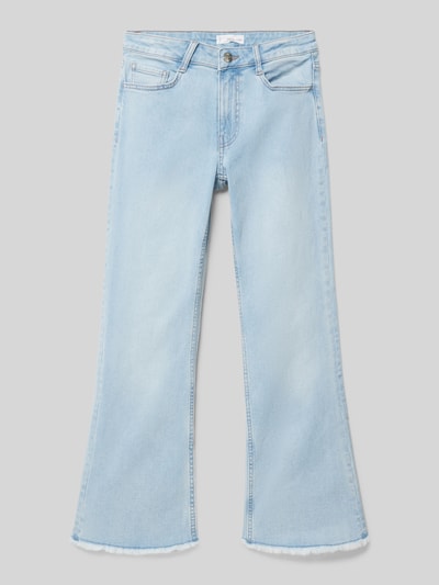 Mango Jeans mit ausgefranstem Saum Hellblau 1