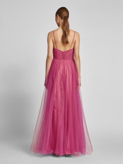 Luxuar Abendkleid mit Herz-Ausschnitt Rot 5