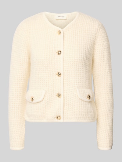 ba&sh Strickjacke aus Alpaka-Mix mit Woll-Anteil Modell 'HARRY' Ecru 2