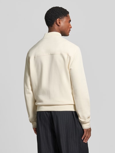 BOSS Regular fit sweatjack van puur katoen model 'Skiles 55' Offwhite - 5