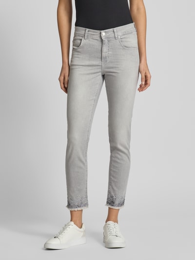 Angels Slim fit jeans met verkort model, model 'ORNELLA' Lichtgrijs - 4