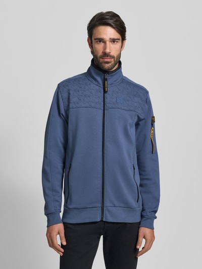PME Legend Sweatjacke mit Reißverschlusstaschen Rauchblau 4