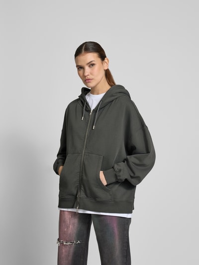 OH APRIL Oversized Sweatjacke mit Kapuze Mittelgrau 4