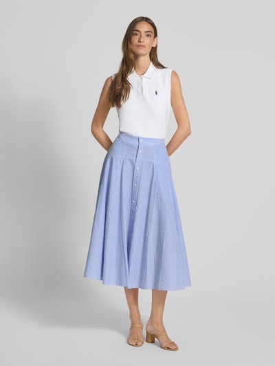 Polo Ralph Lauren Midirock mit Knopfleiste Blau 1