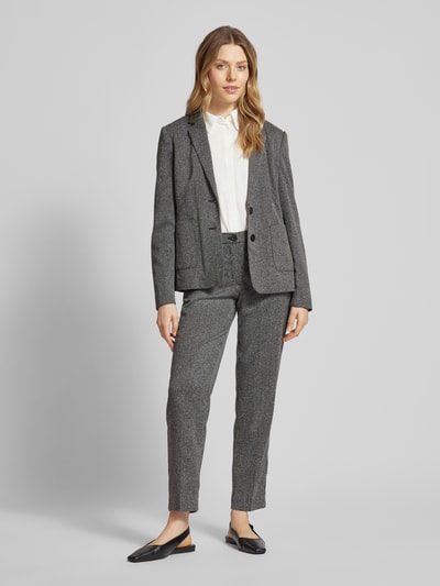 Betty Barclay Slim fit stoffen broek met persplooien Antraciet - 1