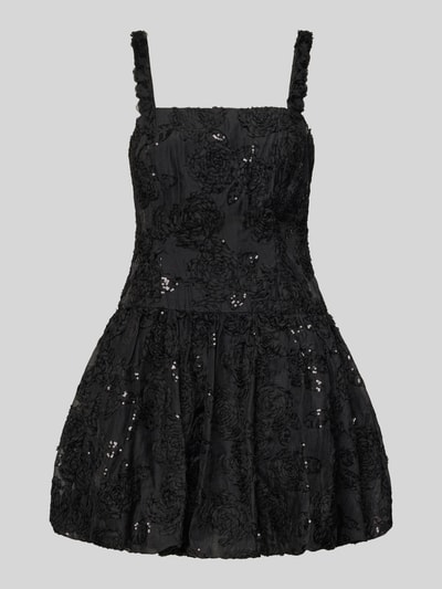 Adrianna Papell Cocktailkleid mit Karree-Ausschnitt und Pailletten Black 2