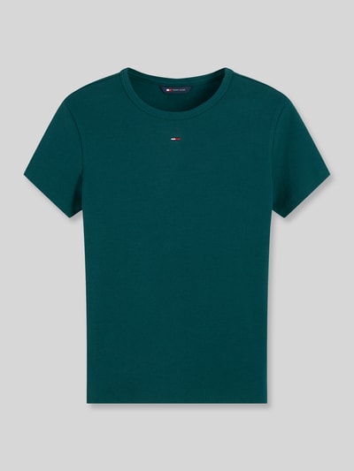 Tommy Jeans Slim Fit T-Shirt aus Baumwoll-Mix Dunkelgruen 2