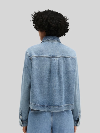Marc O'Polo Relaxed Fit Jeansbluse mit Leinen-Anteil Ocean Melange 5