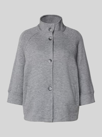 More & More Regular Fit Blazer aus Viskose-Mix mit 3/4-Arm Mittelgrau 2