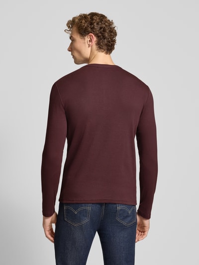 Jake*s Studio Men relaxed fit shirt met lange mouwen van katoenmix model 'MORRIS' Bordeaux - 5