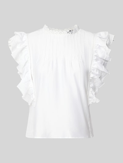 Gina Tricot Blusenshirt mit Volantärmel Ecru 2