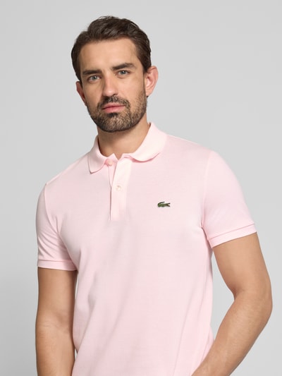 Lacoste Slim Fit Poloshirt aus reiner Baumwolle Hellrosa 3