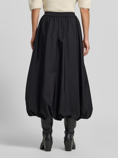 Weekend Max Mara Rozkloszowana spódnica midi z tunelem model 'CIURMA' Czarny 5