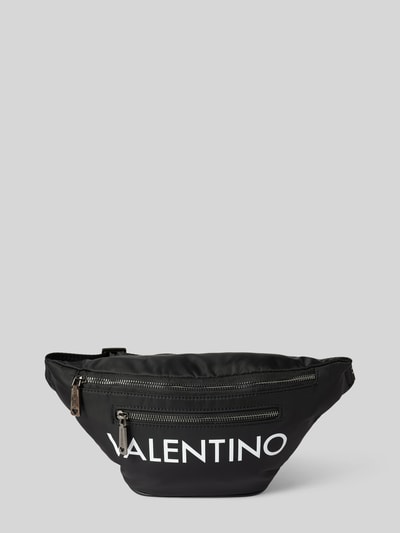 VALENTINO BAGS Saszetka nerka z nadrukiem z logo model ‘MARSUPIO’ Czarny 1