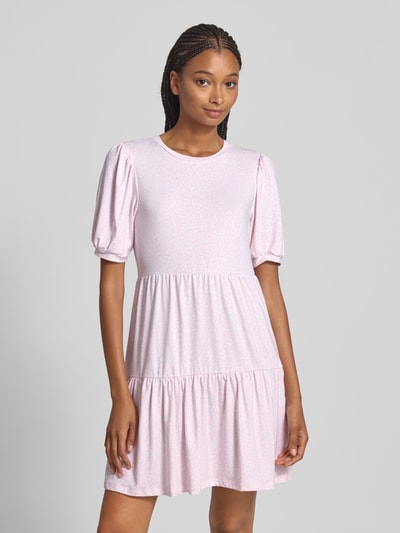 Pieces Regular Fit Freizeitkleid mit Allover-Muster Modell 'NALA' Pink 4
