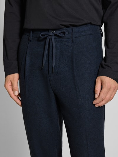 SELECTED HOMME Tapered broek van wol, model 'LEROY' Donkerblauw - 3