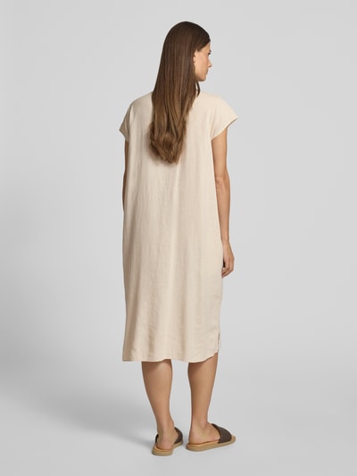 Soyaconcept Knielange jurk van een mix van linnen en viscose, model 'Ina' Zand - 5