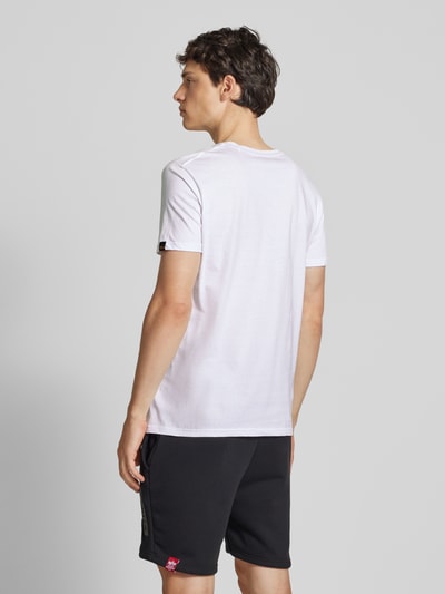 Alpha Industries T-Shirt mit Label-Print Weiss 5