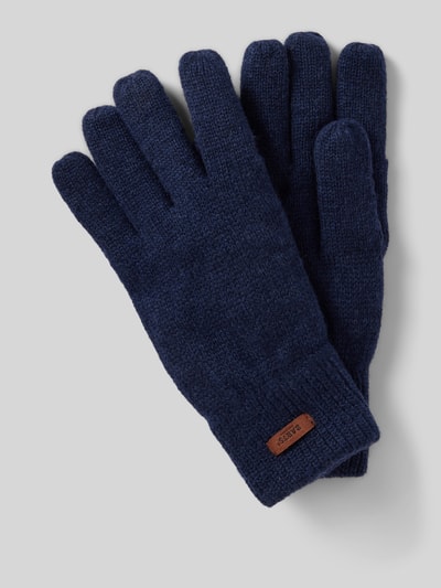 Barts Handschuhe aus Lammwolle mit Label-Detail Modell 'HAAKON' Marine 1