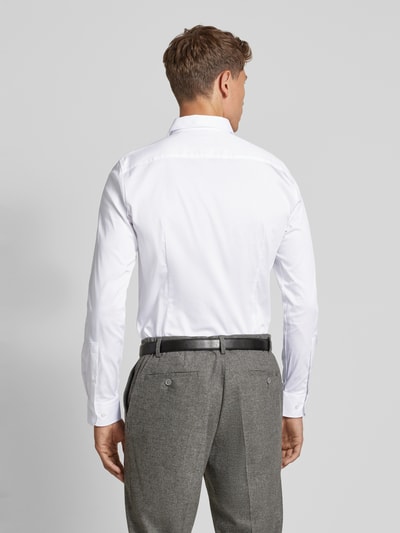 JOOP! Collection Slim Fit Business-Hemd mit Kentkragen Modell 'Pit' Weiss 5