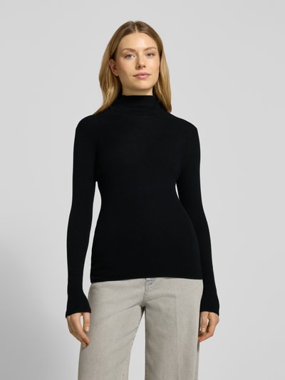 Marc Cain Rollkragenpullover aus Schurwoll-Mix Black 4
