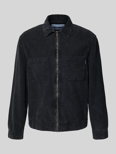 REVIEW Regular fit jack met structuurmotief Antraciet - 2