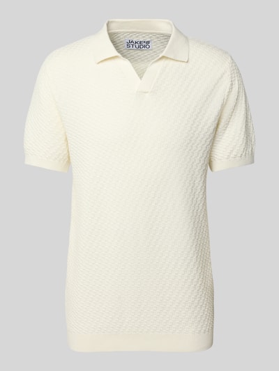 JAKE*S STUDIO MEN Regular fit poloshirt met structuurmotief Offwhite - 2