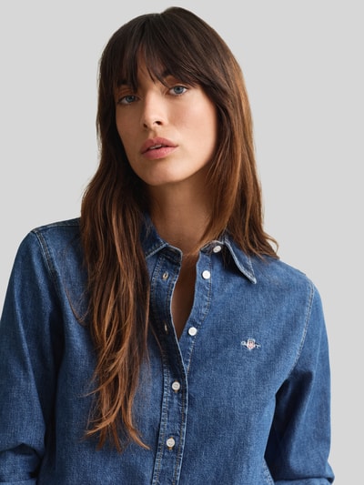 GANT Relaxed Fit Jeansbluse aus reiner Baumwolle Jeansblau 3
