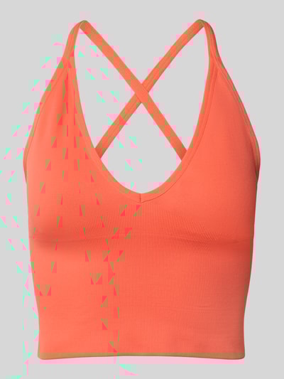 AIMN Korte top met bandjes en V-hals Oranje - 2