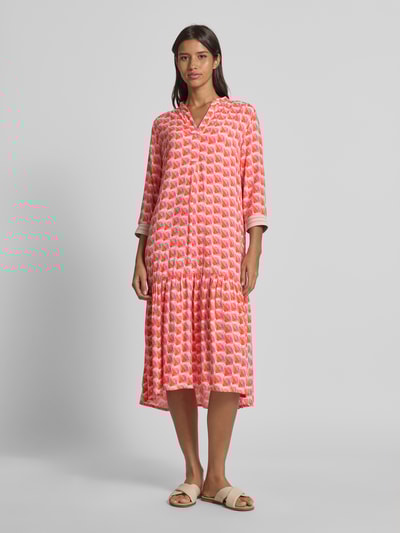 Betty Barclay Sukienka midi z kołnierzem z lamówką Czerwony 4