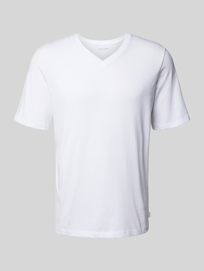 Jack & Jones T-Shirt mit V-Ausschnitt Modell 'ORGANIC BASIC' Weiss 2