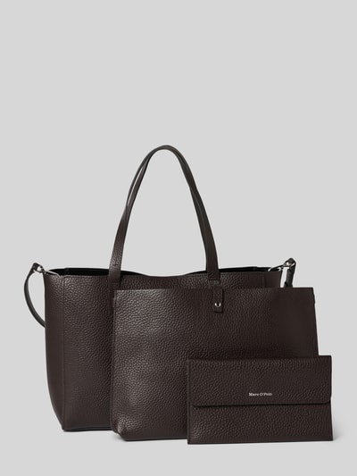 Marc O'Polo Shopper van echt rundleer Donkerbruin - 2