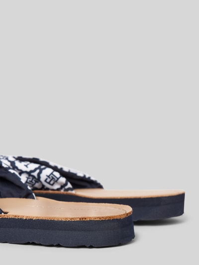 Tommy Hilfiger Slides mit Label-Print Marine 2