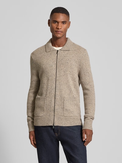 Christian Berg Men Cardigan met tweewegritssluiting Taupe - 4