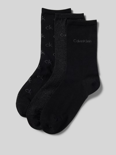 CK Calvin Klein Socken mit Label-Detail inklusive Geschenkbox im 3er-Pack Black 1