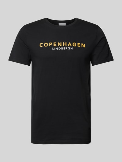 Lindbergh T-Shirt mit Label-Print Modell 'Copenhagen' Black 2