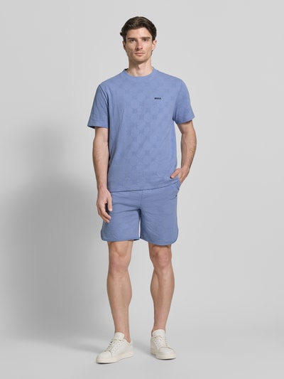 BOSS Green Regular Fit T-Shirt aus Baumwoll-Mix Modell 'TS_MEMBER' Blau 1