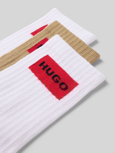 HUGO Sokken met labeldetail in een set van 3 paar Beige - 2