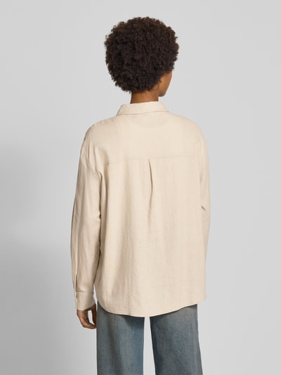 Only Regular fit blouse met lange mouwen, model 'CARO' Zand - 5