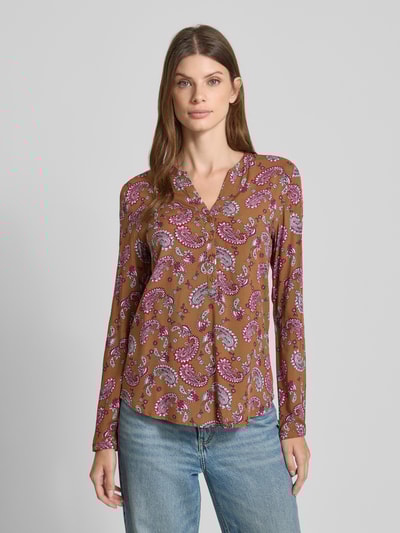 Christian Berg Woman Bluzka z wiskozy z dekoltem w serek Koniakowy 4