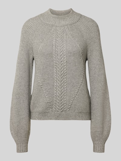 Only Regular fit gebreide pullover van viscosemix, model 'KATIA' Middengrijs gemêleerd - 2
