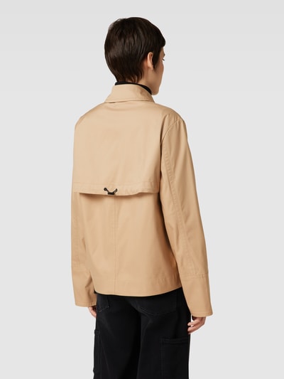 Marc Cain Jack in effen design met knoopsluiting Camel - 5