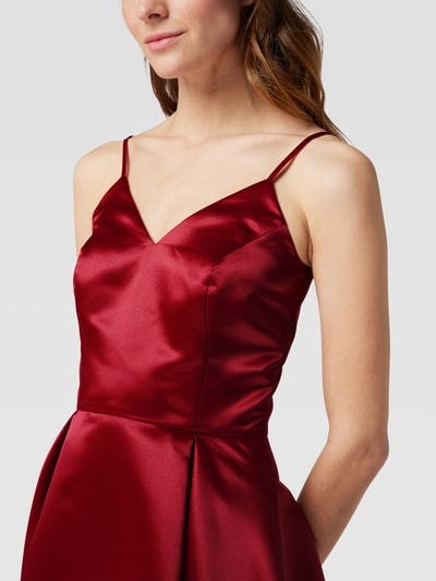 Jake*s Cocktail Cocktailkleid mit Kellerfalten Kirsche 3