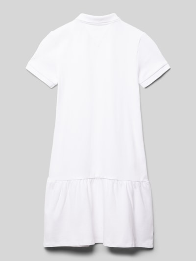 Tommy Hilfiger Teens Sukienka z wyhaftowanym logo model ‘ESSENTIAL’ Biały 3