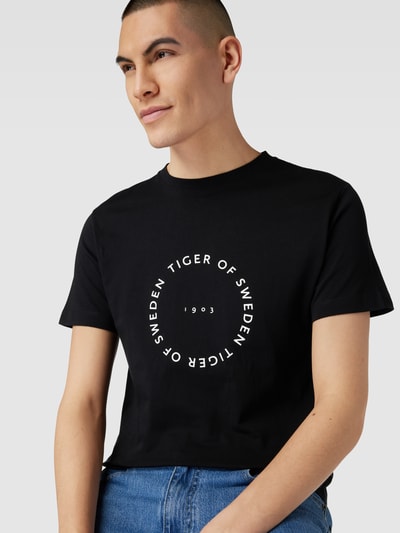 Tiger Of Sweden T-shirt met logoprint, model 'DILLAN' Zwart - 3