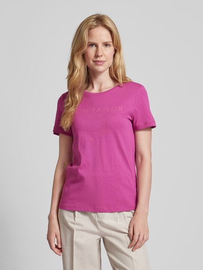 Tom Tailor T-Shirt mit Label-Print Pink 4